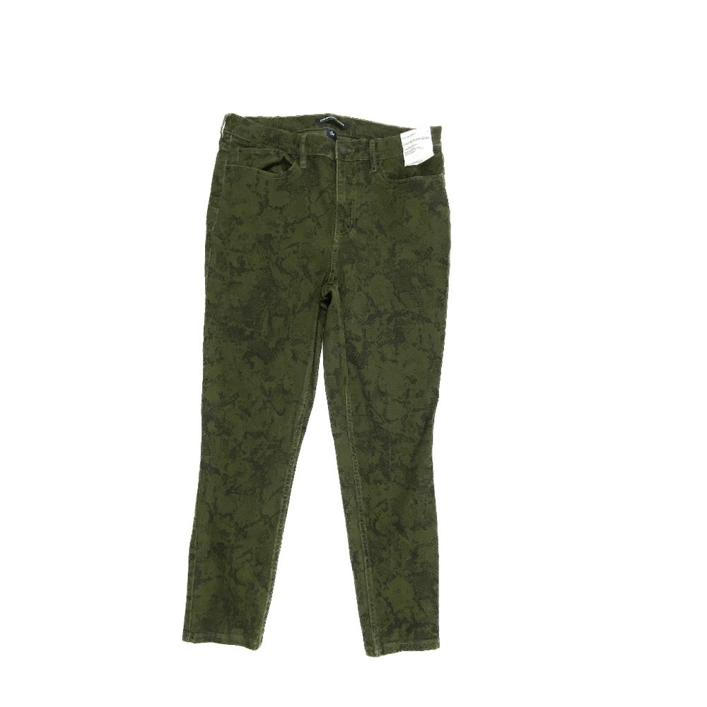 NEW‎ Calvin Klein High Rise Skinny Women's size 32 SnakePrint Green Denim Jeans